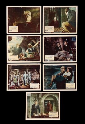 Lot #292 - THE EVIL OF FRANKENSTEIN (1964) - Set of Seven Front of House Lobby Cards, 1964