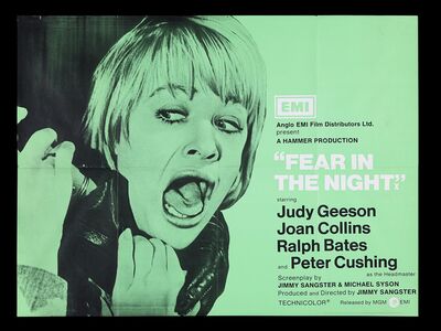 Lot #294 - FEAR IN THE NIGHT (1972) - UK Quad, 1972
