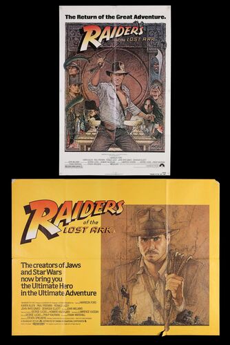 Lot #328 - RAIDERS OF THE LOST ARK (1981) - UK Quad and US One-Sheet, 1981, 1982