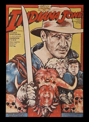 Lot #329 - INDIANA JONES AND THE TEMPLE OF DOOM (1984) - Polish One-Sheet, 1985