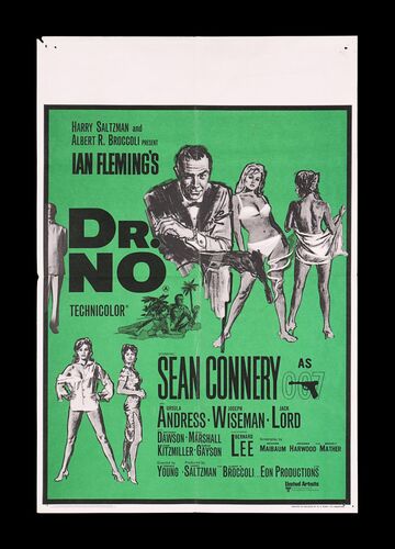 Lot #342 - JAMES BOND: DR. NO (1962) - British Double Crown, 1968 Re-Release