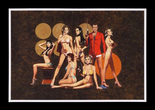 Lot #375 - JAMES BOND GIRLS (2021) - Signed and Hand-Numbered Limited Edition Private Commission Print by Paul Mann, 2021