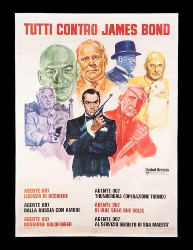 Lot #381 - JAMES BOND: TUTTI CONTRO JAMES BOND AKA EVERYBODY AGAINST JAMES BOND (1972) - Italian Two-Panel (4-Fogli), 1972