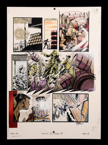 Lot #399 - KUNG FU (1972) - Martin Asbury's Original Artwork from Look-In Magazine, 1974-75