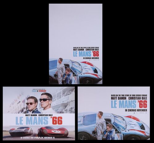 Lot #403 - LE MANS '66 (FORD VS. FERRARI) (2019) - Two UK Quads and One-Sheet, 2019