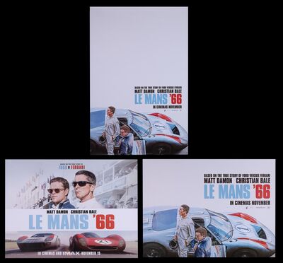 Lot #403 - LE MANS '66 (FORD VS. FERRARI) (2019) - Two UK Quads and One-Sheet, 2019