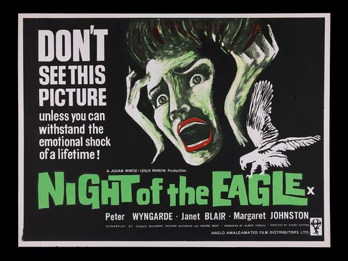 Lot #418 - NIGHT OF THE EAGLE (1962) - UK Quad, 1962