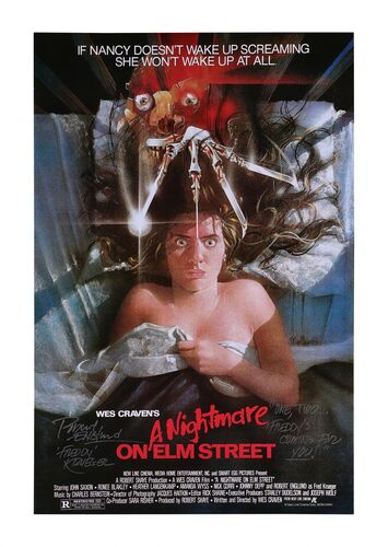Lot #422 - A NIGHTMARE ON ELM STREET (1984) - Robert Englund Autographed Poster