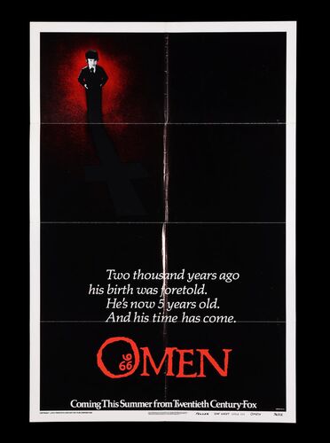 Lot #424 - THE OMEN (1976) - US One-Sheet (Recalled Version) - Style B, 1976
