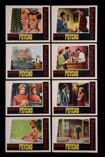 Lot #436 - PSYCHO (1960) - Complete Set of Eight US Lobby Cards, 1960