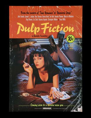 Lot #438 - PULP FICTION (1994) - US "Lucky Strikes" One-Sheet, 1994