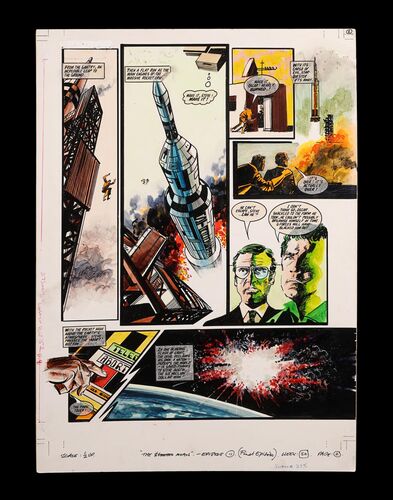 Lot #458 - THE SIX MILLION DOLLAR MAN (1973) - Martin Asbury's Original Artwork from Look-In Magazine, 1975-79