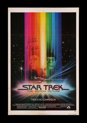Lot #465 - STAR TREK: THE MOTION PICTURE (1979) - Williams Shatner Autographed Advance US One-Sheet