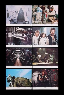 Lot #489 - STAR WARS: EP IV - A NEW HOPE (1977) - Complete Set of Eight US Lobby Cards, 1977