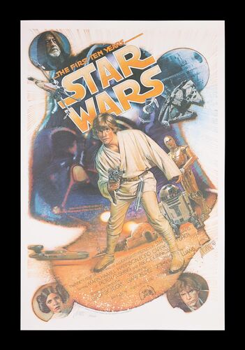 Lot #491 - STAR WARS: EP IV - A NEW HOPE (1977) - "The First Ten Years" One-Sheet Limited Edition Print (1987)