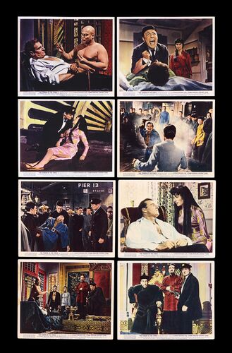 Lot #540 - THE TERROR OF THE TONGS (1960) - Set of Eight British Front of House Lobby Cards, 1960