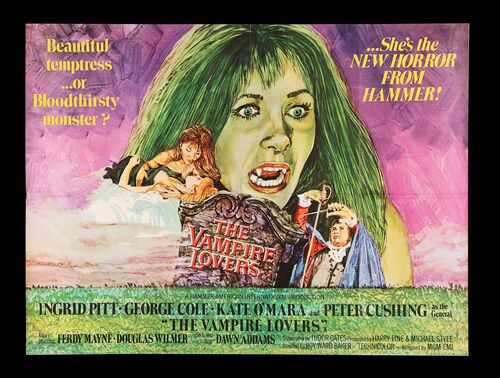 Lot #550 - THE VAMPIRE LOVERS (1970) - UK Quad, 1970