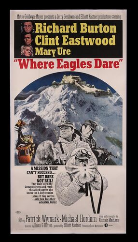 Lot #557 - WHERE EAGLES DARE (1968) - US Three-Sheet, 1968