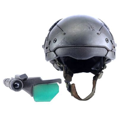 Lot # 20: Future War Soldier's Helmet with Detached Eye Piece
