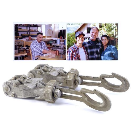 Lot # 29: Set of Two "Carl" Family Photos and Two T-800 Chain Brackets