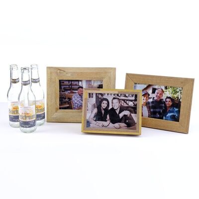 Lot # 32: T-800's Framed House Pictures and Beer Bottles