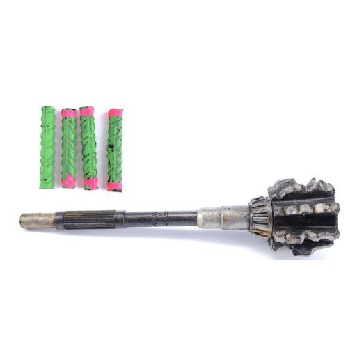 Lot # 57: T-800's Stunt Gear Shaft and Four Grace SFX Green Stunt Rebars