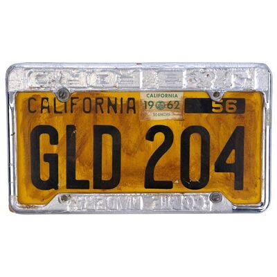 Lot # 25: American Graffiti (1973) - Bob Falfa's (Harrison Ford) Screen-Matched 55 Chevy License Plate