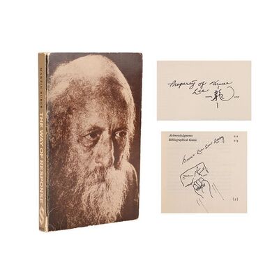 Lot # 80: Bruce Lee - Bruce Lee-Owned and Autographed "The Way of Response" Hardcover with Hand-Drawn Illustration