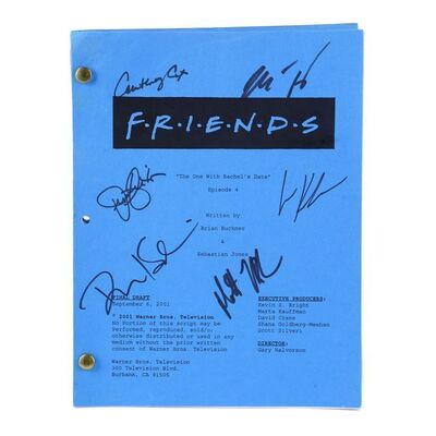 Lot # 131: Friends (T.V. Series, 2001) - Cast-Autographed "The One With Rachel's Date" Bound Script