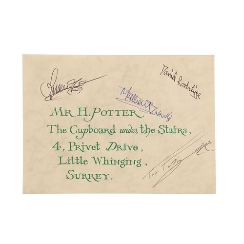 Lot # 163: Harry Potter And The Sorcerer's Stone (2001) - Cast-autographed Hogwarts Acceptance Envelope