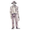 Lot # 190: Indiana Jones And The Last Crusade (1989) - Hand-Drawn Industrial Light & Magic (ILM) Indiana Jones Scale Reference Cut-Out