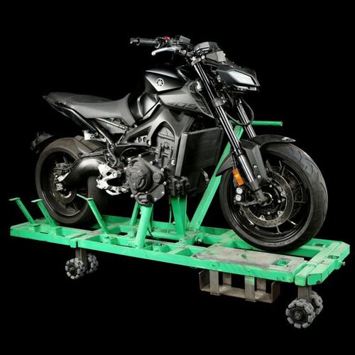 Lot # 210: John Wick: Chapter 3 - Parabellum (2019) - Screen-Matched Verrazzano Bridge Chase SFX Insert Shot Yamaha MT-09 Motorcycle Rig