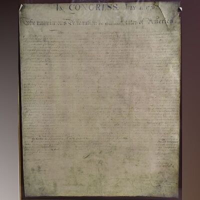Lot # 253: National Treasure (2004) - Framed Declaration of Independence