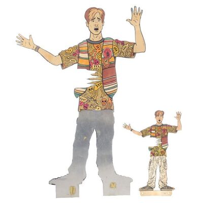 Lot # 262: A Nightmare On Elm Street 5: The Dream Child (1989) - Doug Beswick Collection: Mark Gray's (Joe Seely) Comic Book Dream Character Puppets
