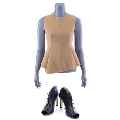 Lot # 270: Passengers (2016) - Aurora Lane's (Jennifer Lawrence) Blouse with Shoes