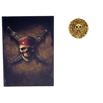 Lot # 276: Pirates Of The Caribbean: The Curse Of The Black Pearl (2003) - Cursed Aztec Coin with Premiere Invitation and Reference Photograph
