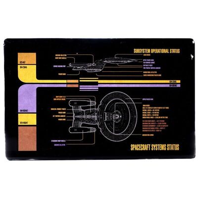 Lot # 328: Star Trek: The Next Generation (T.V. Series, 1987 - 1994) - Main Engineering Master Systems Display Table LCARS Keypad Panel