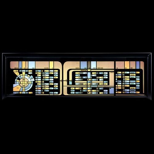Lot # 348: Star Trek: Voyager (T.V. Series, 1995 - 2001) - Light-Up LCARS Panel Display