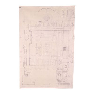 Lot # 382: Star Wars: The Empire Strikes Back (1980) - R2-D2 Dyeline Schematic