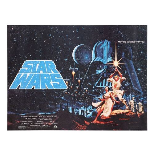 Lot # 394: Star Wars: A New Hope (1977) - Hildebrandt U.K. Quad