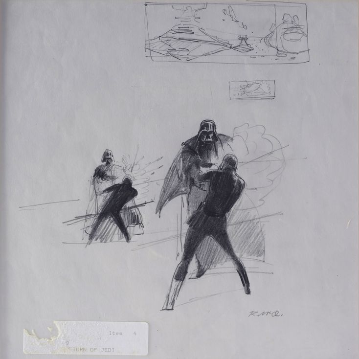 Lot # 412: Star Wars: Return Of The Jedi (1983) - Hand-Drawn Ralph ...
