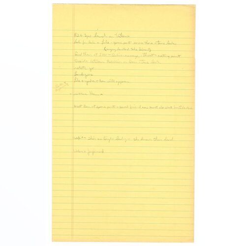 Lot # 415: Star Wars: Return Of The Jedi (1983) - George Lucas' Handwritten "R2 & 3PO" Story Notes