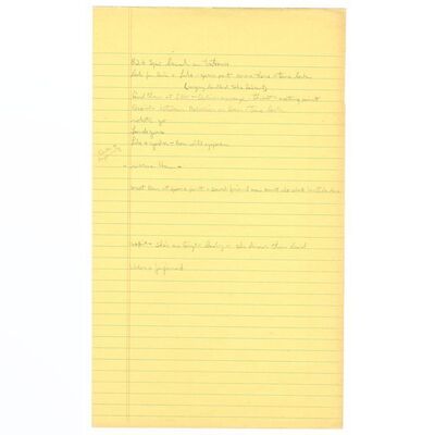 Lot # 415: Star Wars: Return Of The Jedi (1983) - George Lucas' Handwritten "R2 & 3PO" Story Notes