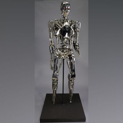 Lot # 445: Terminator: The Sarah Connor Chronicles (T.V. Series, 2008) - Light-Up Battle-Damaged T-888 Endoskeleton
