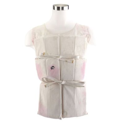 Lot # 449: Titanic (1997) - Thomas "Tommy" Ryan's (Jason Barry) Bloodied, Bullet-Shot Life Vest