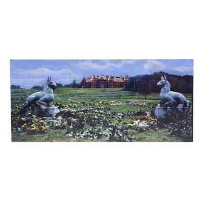 Lot # 470: The Witches Of Eastwick (1987) - Hand-Illustrated and Printed Lenox Mansion Matte Painting Concept Collage