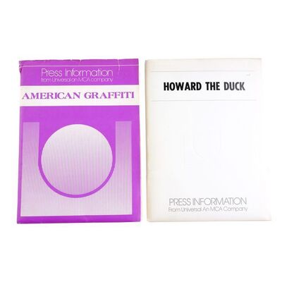 Lot # 514: American Graffiti (1973)/ Howard The Duck (1986) - Original Press Kits