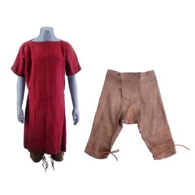 Lot # 557: Ben-Hur (2016) - Messala Severus' (Toby Kebbell) Tunic and set of Breeches