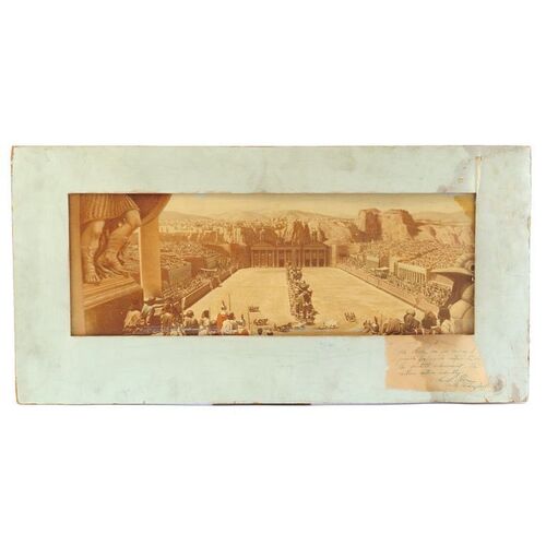 Lot # 558: Ben-Hur (1959) - Hand-Painted Chariot Race Matte Concept Artwork
