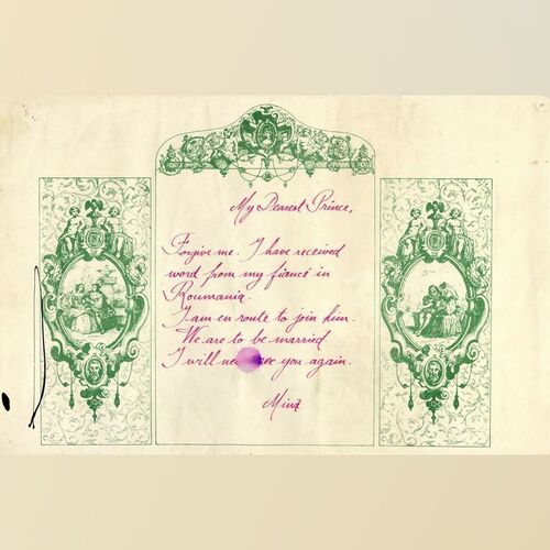 Lot # 570: Bram Stoker's Dracula (1992) - Mina Murray's (Winona Ryder) Farewell Letter to Dracula (Gary Oldman)